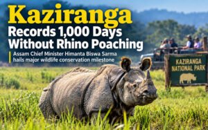 Kaziranga Records 1,000 Days Without Rhino Poaching